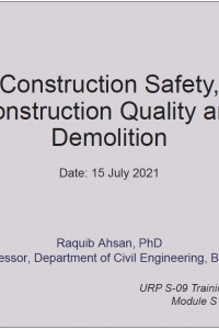 Cover Image of the 1.22 Construction Safety, Construction Quality and Demolition